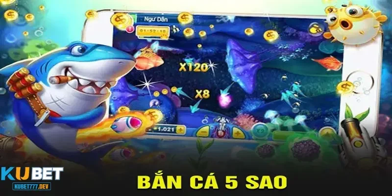 Loại cá và vũ khí được sử dụng trong bắn cá 5 sao trực tuyến