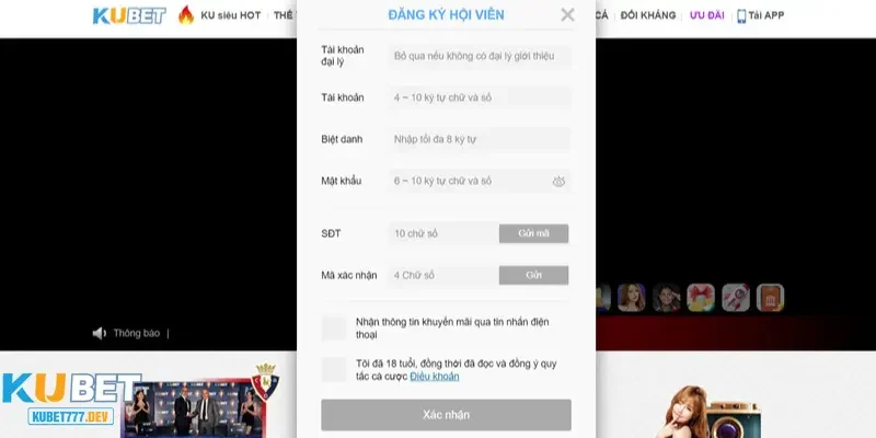 Các bước thực hiện đăng ký Kubet777 siêu nhanh, siêu dễ